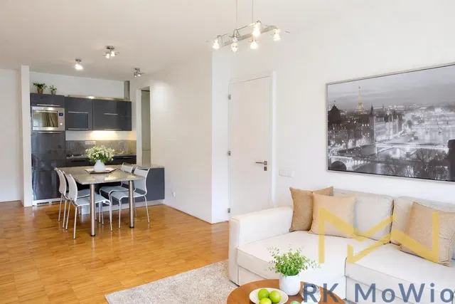 Woonkamer; uitzicht, moderne stijl, houten vloer, natuurlijk licht