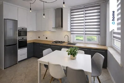 Cucina; elettrodomestici, luce naturale, stile moderno, pavimento in piastrelle, vista