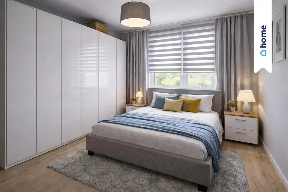 Camera da letto; luce naturale, stile moderno