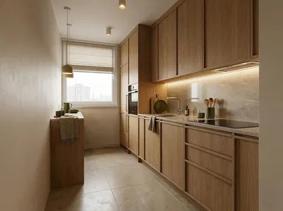 Küche; küchengeräte, tageslicht, moderner stil, fliesenboden