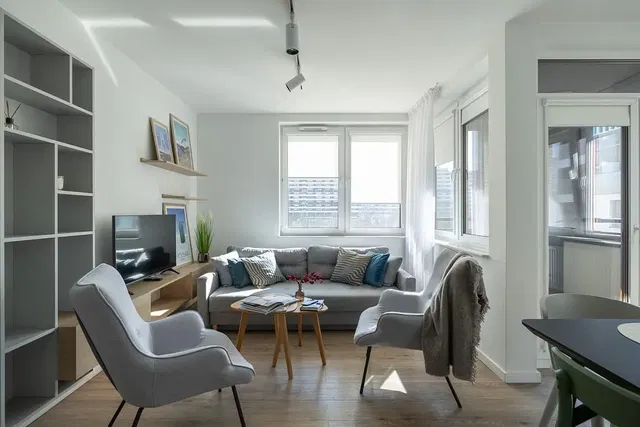 Salon; lumière naturelle, style moderne, parquet