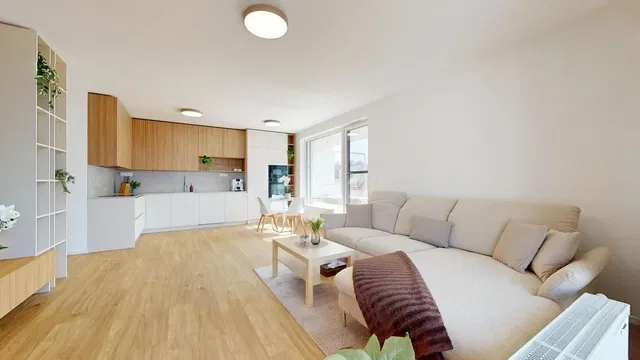 Obývačka; prirodzené svetlo, drevená podlaha, moderný štýl