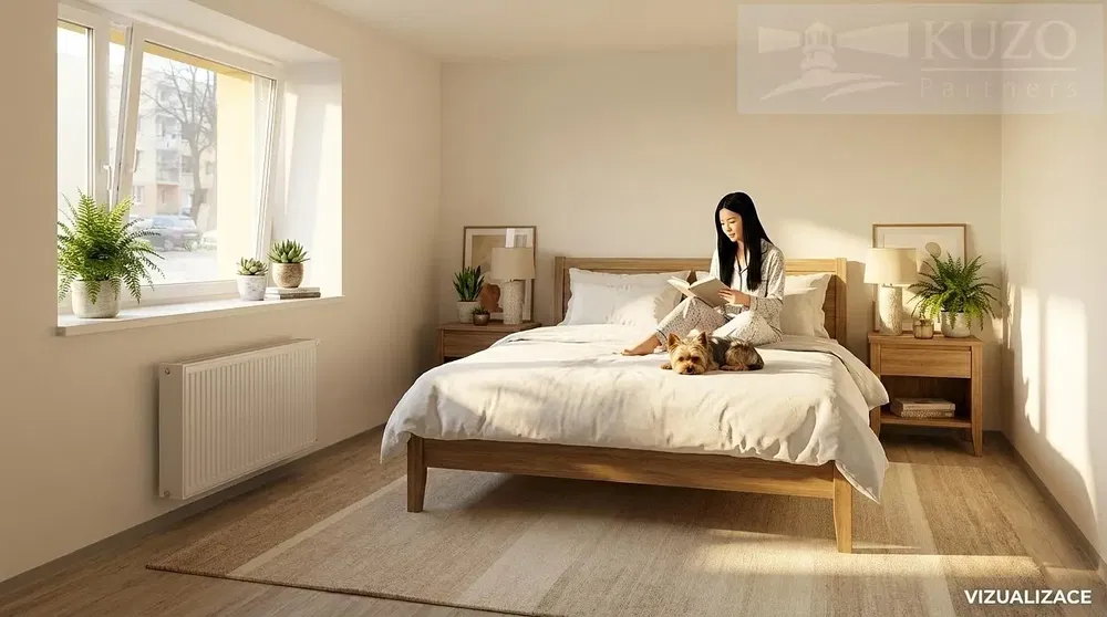 Yatak odası; doğal ışık, modern stil