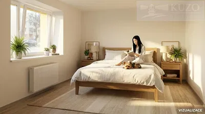 Yatak odası; doğal ışık, modern stil