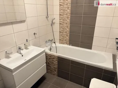 Badkamer; tegelvloer, gerenoveerd, natuurlijk licht, moderne stijl