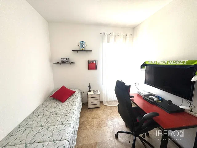 Bedroom; natural light, tile floor