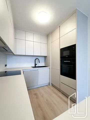 Keuken; keukenapparatuur, moderne stijl, gerenoveerd, natuurlijk licht