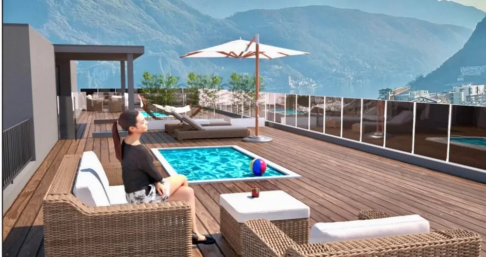 Terrasse; vue, lumière naturelle