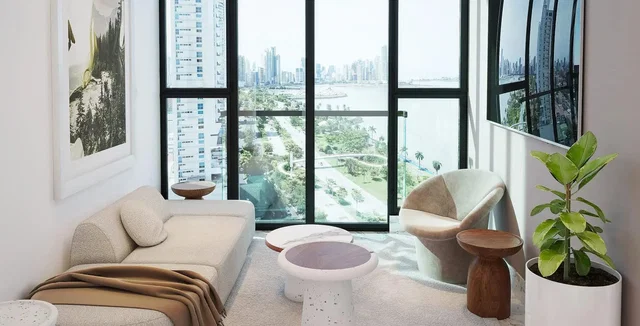 Living room; view, natural light