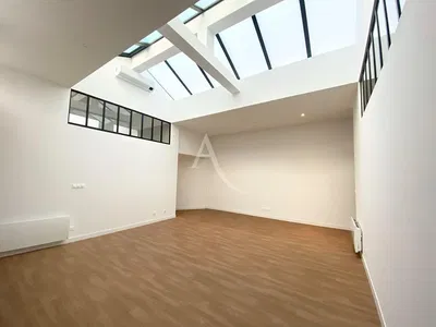 Salon; hauteur sous plafond, parquet, lumière naturelle