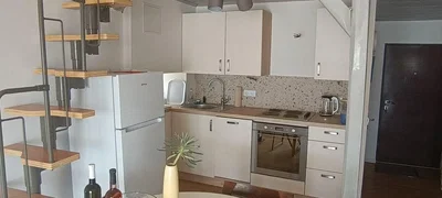 Kuchyně; kuchyňské spotřebiče, přirozené světlo, moderní styl