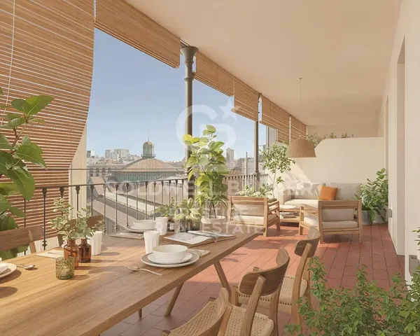 Terraza; vista, luz natural