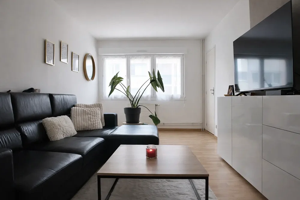 Salon; lumière naturelle, style moderne, parquet