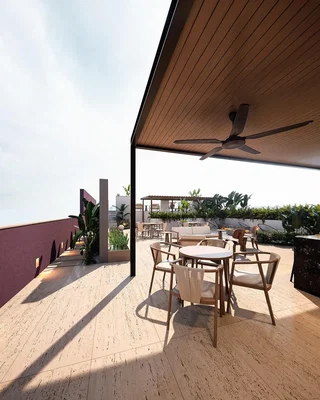 Terrasse; vue, lumière naturelle