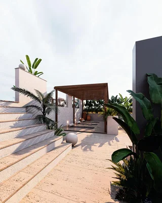 Terrasse; lumière naturelle