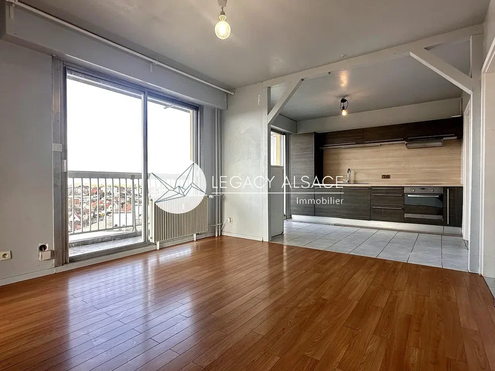 Wohnzimmer; blick, küchengeräte, holzboden, tageslicht