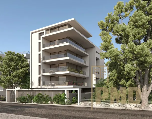 House and surroundings; view