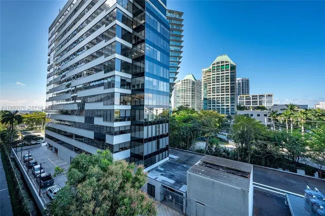 House and surroundings; view