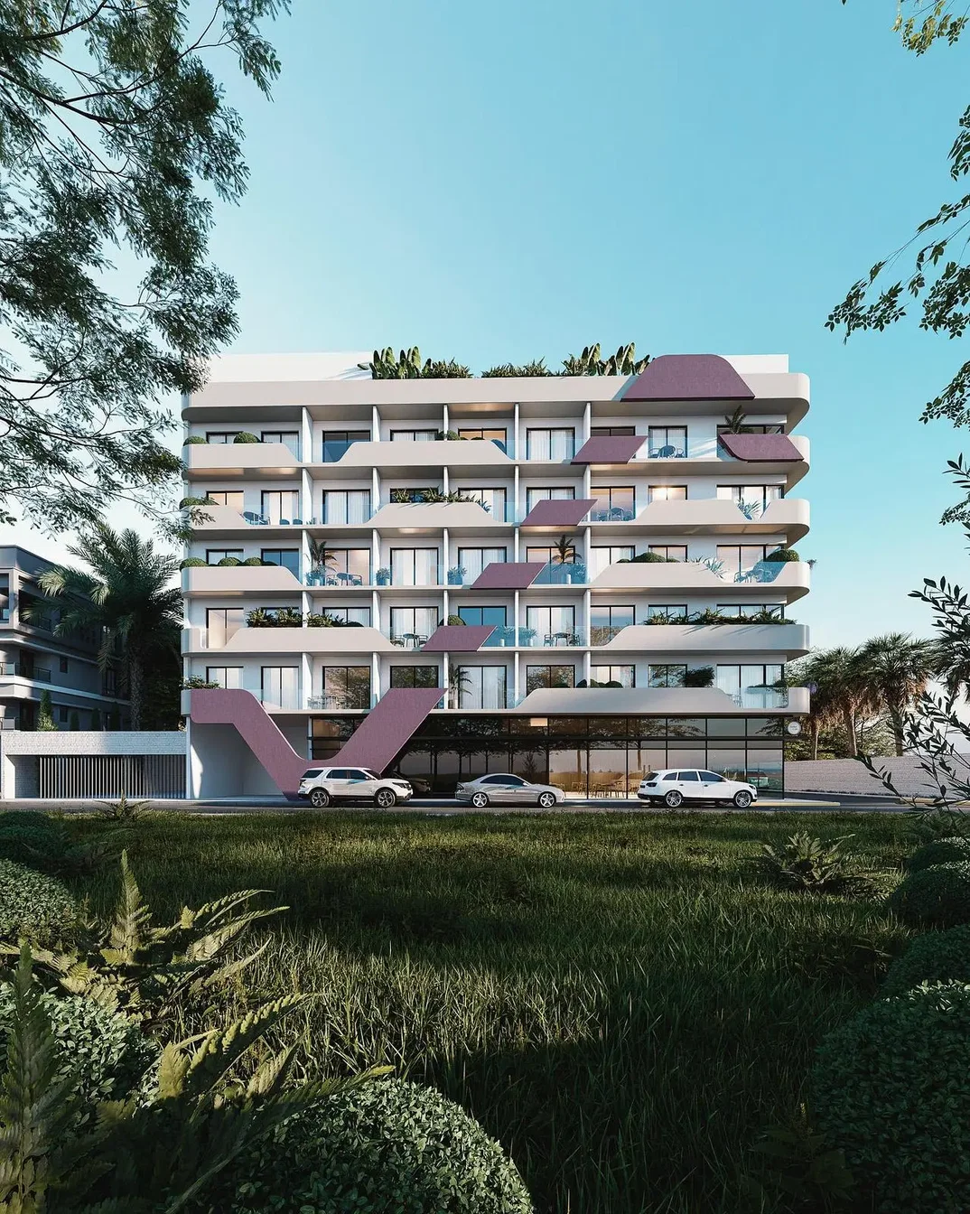 Maison et environs; vue