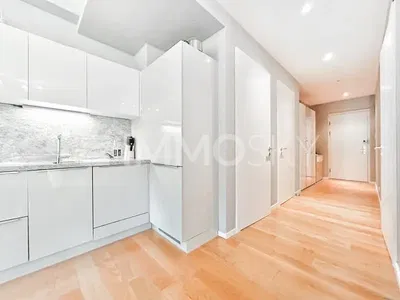 مطبخ; أرضية خشبية, مجدد, ضوء طبيعي