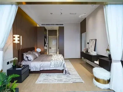 Chambre; lumière naturelle, style moderne