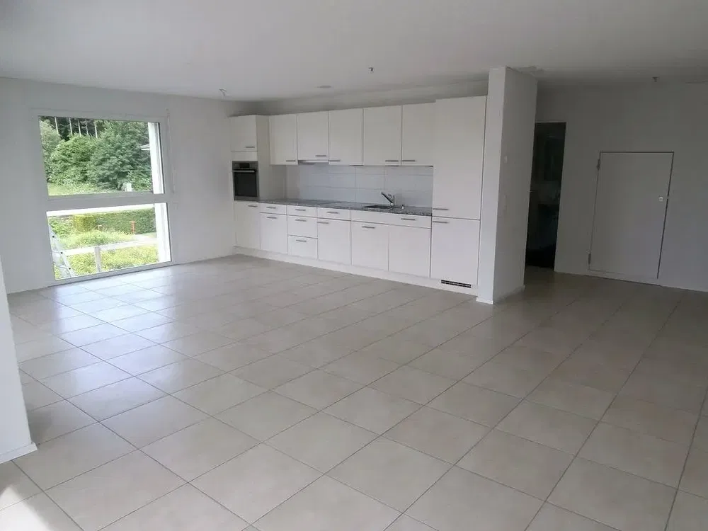 Kitchen; view, tile floor, natural light