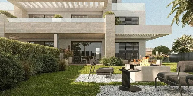 Haus und umgebung; blick, tageslicht, moderner stil