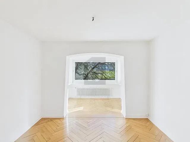 Living room; view, wood floor, natural light