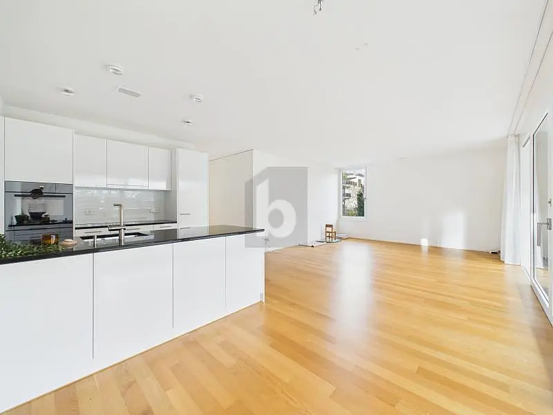 Küche; küchengeräte, holzboden, tageslicht, moderner stil