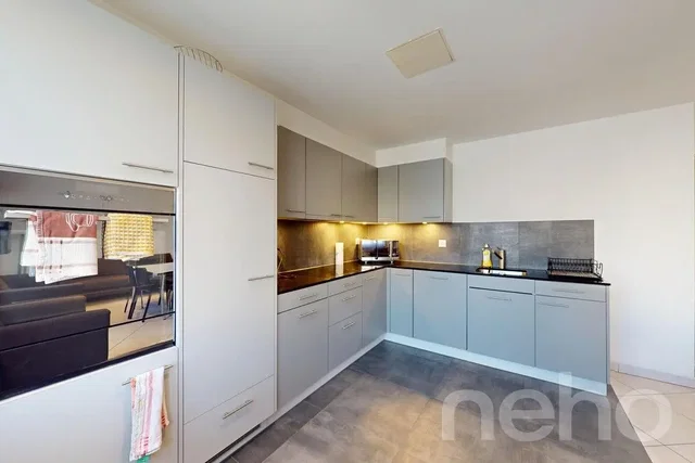 Küche; küchengeräte, renoviert, tageslicht, moderner stil