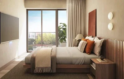 Chambre; lumière naturelle, style moderne, parquet