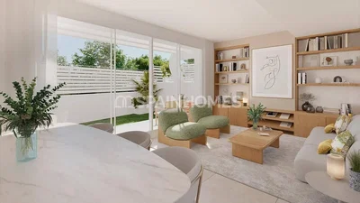 Oturma odası; manzara, modern stil, doğal ışık