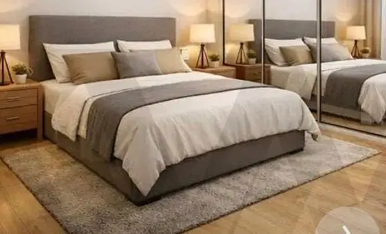 Schlafzimmer; tageslicht, moderner stil, holzboden