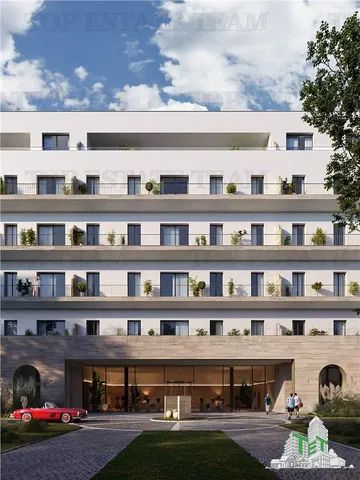 House and surroundings; view