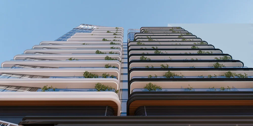 Maison et environs; vue