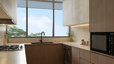 Cuisine; électroménager, vue, lumière naturelle