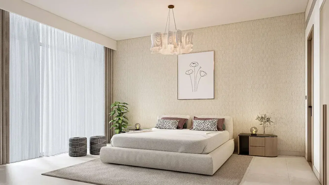 Chambre; lumière naturelle, style moderne