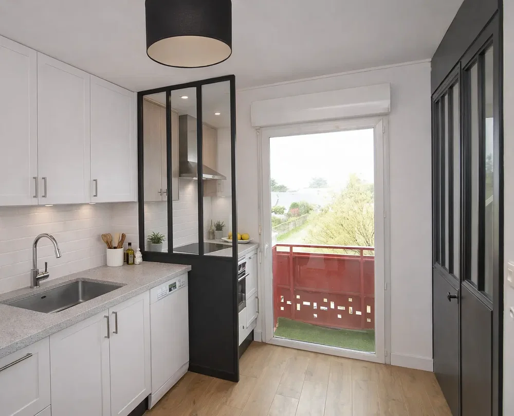 Кухиња; кухињски апарати, поглед, природно светло