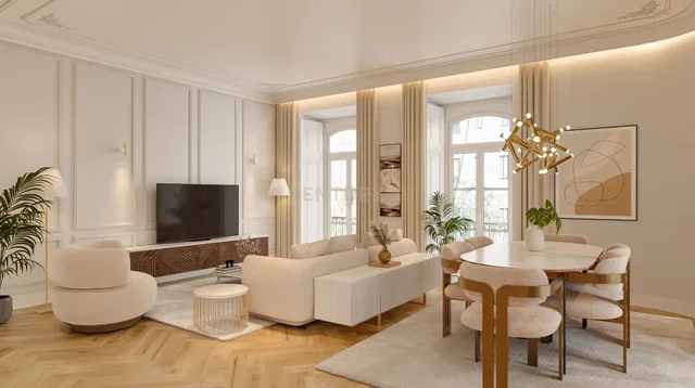 Living room; natural light, modern style, wood floor