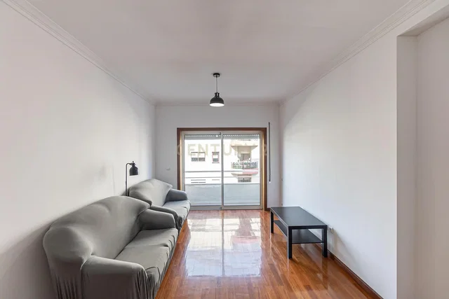 Living room; wood floor, natural light, view