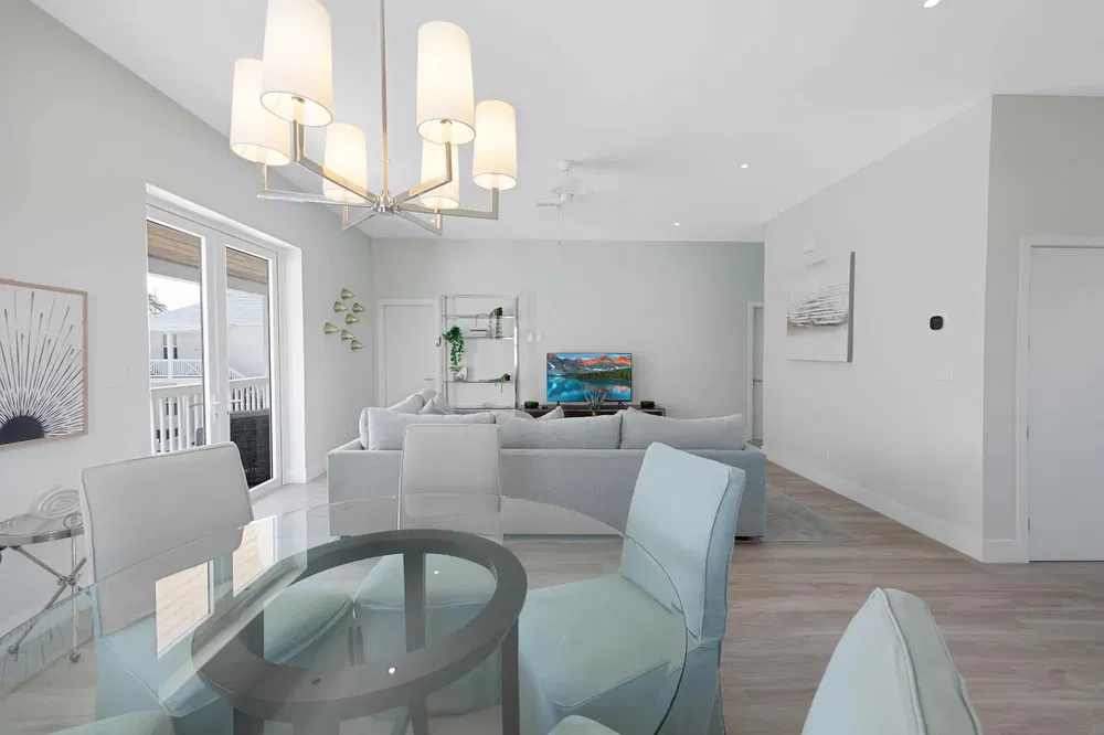 Dnevni boravak; prirodna svjetlost, moderan stil