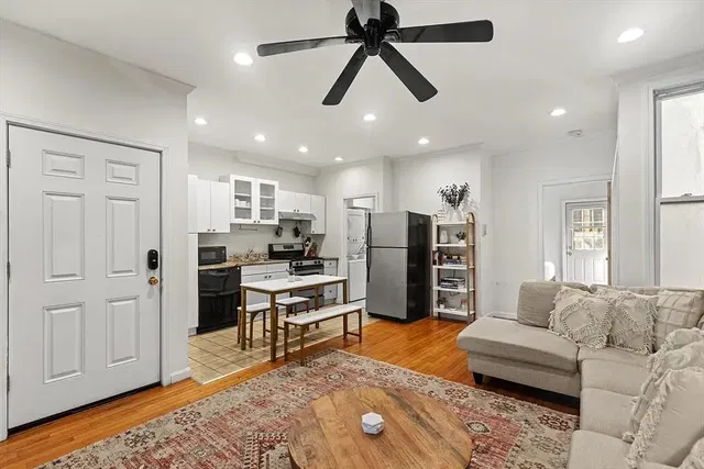Living room; natural light, wood floor