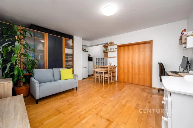 Soggiorno; pavimento in legno, luce naturale