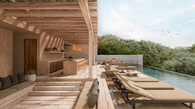 Terrazza; vista, luce naturale, stile rustico