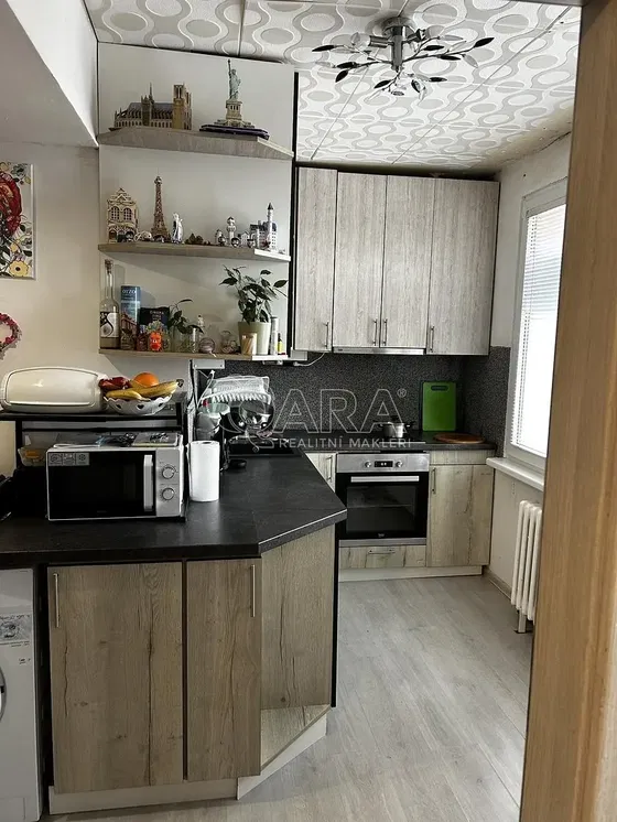 Kuchyně; kuchyňské spotřebiče, přirozené světlo, moderní styl