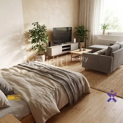 Ložnice; přirozené světlo, moderní styl
