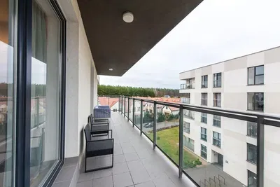 Balcon; vue, carrelage