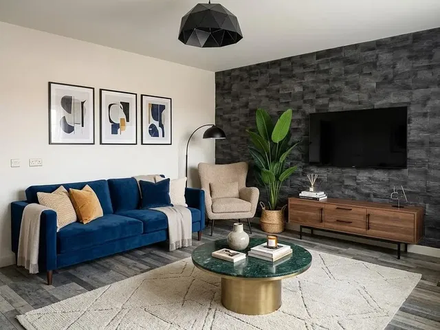 Soggiorno; stile moderno, luce naturale