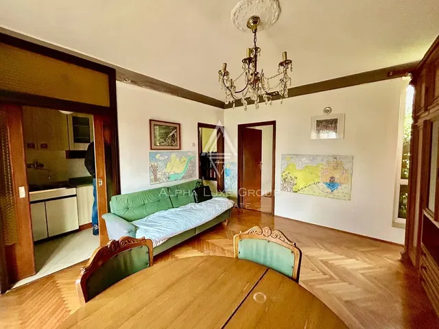 Living room; wood floor, rustic style