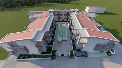 Maison et environs; vue